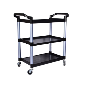 Carro de servicio 3 niveles, soportes de aluminio