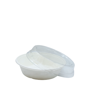 Contenedor redondo con tapa transparente